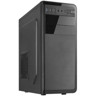 CRONO Gehäuse MT-760i Midi Tower, ohne Netzteil, schwarz