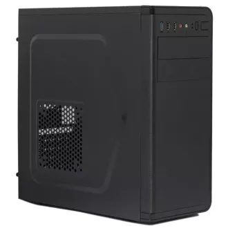 CRONO Gehäuse MT-760i Midi Tower, ohne Netzteil, schwarz