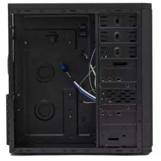 CRONO Gehäuse MT-760i Midi Tower, ohne Netzteil, schwarz