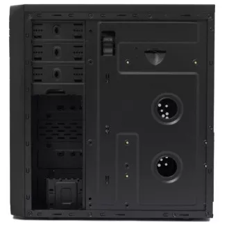 CRONO Gehäuse MT-760i Midi Tower, ohne Netzteil, schwarz