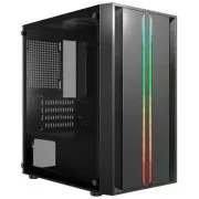 CRONO PCC-200-3 Midi-Tower-Gehäuse, ohne Netzteil, schwarz