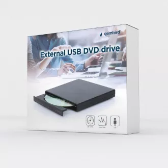 GEMBIRD externer DVD-ROM-Brenner DVD-USB-04, schwarz GEMBIRD externer DVD-ROM-Brenner DVD-USB-04, schwarz