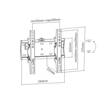 GEMBIRD TV-Halter WM-42T-02, 23"-42" (30kg), neigbar