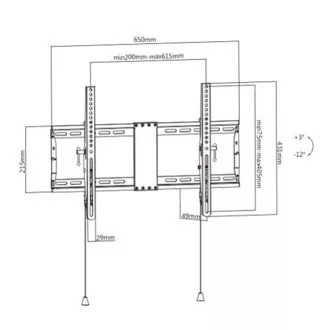 GEMBIRD TV-Halter WM-80T-01, 37"-80" (70kg), neigbar