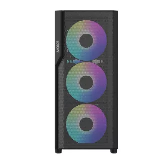 1stCOOL Gehäuse GAMER 5, Mid-Tower, AU, USB 3.0, USB-C, 2x 140 ARGB Lüfter, 1x 120 ARGB Lüfter, ohne Netzteil, schwarz 1stCOOL Gehäuse GAMER 5, Mid-Tower, AU, USB 3.0, USB-C, 2x 140 ARGB Lüfter, 1x 120 ARGB Lüfter, ohne Netzteil, schwarz