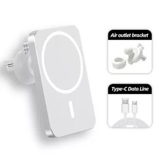 1stCOOL Wireless QI Ladegerät 15W, Magnetisch, MagSafe kompatibel, Weiß
