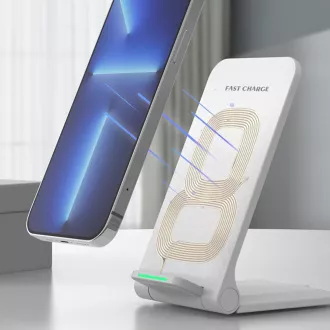 1stCOOL QI kabelloses Ladegerät H18, klappbarer Ständer, USB-C, weiß 1stCOOL QI kabelloses Ladegerät H18, klappbarer Ständer, USB-C, weiß