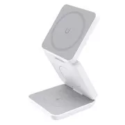 1stCOOL Kabelloses faltbares QI-Ladegerät 3in1, MagSafe, USB-C, Weiß