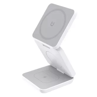 1stCOOL Kabelloses faltbares QI-Ladegerät 3in1, MagSafe, USB-C, Weiß