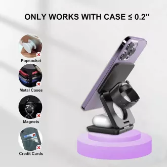 1stCOOL Kabelloses faltbares QI-Ladegerät 3in1, MagSafe, USB-C, Weiß