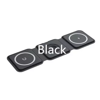 1stCOOL 3-in-1 Wireless Portable QI Ladegerät, MagSafe, USB-C, Schwarz 1stCOOL 3-in-1 Wireless Portable QI Ladegerät, MagSafe, USB-C, Schwarz