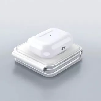 1stCOOL 3-in-1 Wireless Portable QI Ladegerät, MagSafe, USB-C, Weiß