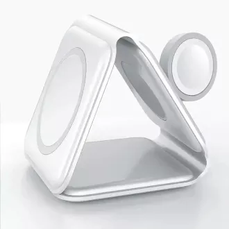 1stCOOL 3-in-1 Wireless Portable QI Ladegerät, MagSafe, USB-C, Weiß