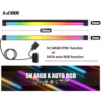 1stCOOL AURA EVO ARGB LED, SATA, 28cm, schwarz