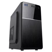VeinX Gehäuse Chant CH25M Micro Tower, ohne Netzteil, 1x USB-C, 2x USB3.0, 1x USB2.0, schwarz