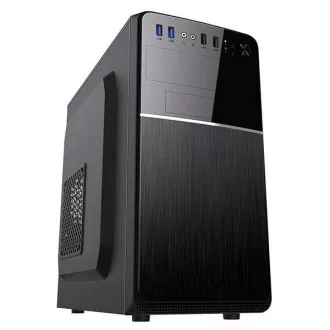 VeinX Gehäuse Chant CH25M Micro Tower, ohne Netzteil, 1x USB-C, 2x USB3.0, 1x USB2.0, schwarz