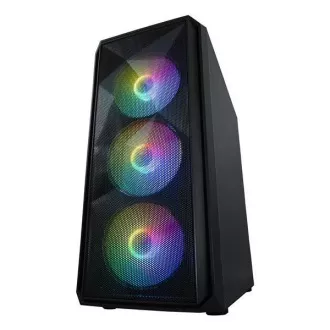 VeinX Gehäuse ME19A Mid Tower, ohne Netzteil, 1x USB3.0, 1x USB2.0, 4x 120mm ARGB Lüfter, 1x ARGB Controller, schwarz VeinX Gehäuse ME19A Mid Tower, ohne Netzteil, 1x USB3.0, 1x USB2.0, 4x 120mm ARGB Lüfter, 1x ARGB Controller, schwarz