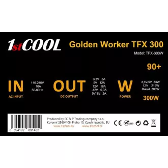 1stCOOL Netzteil Golden Worker TFX 300 88 , 300W, TFX, schwarz 1stCOOL Netzteil Golden Worker TFX 300 88 , 300W, TFX, schwarz
