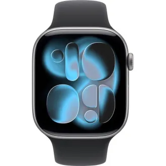 Apple Watch Series 11 GPS 46mm Space Grau Aluminium Gehäuse mit schwarzem Sportband - M/L Apple Watch Series 11 GPS 46mm Space Grau Aluminium Gehäuse mit schwarzem Sportband - M/L