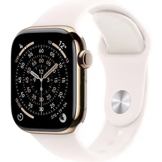 Apple Watch Series 11 GPS Cellular 42mm Gold Titanium Gehäuse mit Light Blush Sport Band - S/M Apple Watch Series 11 GPS Cellular 42mm Gold Titanium Gehäuse mit Light Blush Sport Band - S/M