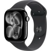 Apple Watch Series 11 GPS   Cellular 46mm Jet Black Aluminium Gehäuse mit schwarzem Sportband - M/L