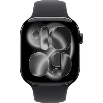 Apple Watch Series 11 GPS Cellular 46mm Jet Black Aluminium Gehäuse mit schwarzem Sportband - M/L Apple Watch Series 11 GPS Cellular 46mm Jet Black Aluminium Gehäuse mit schwarzem Sportband - M/L