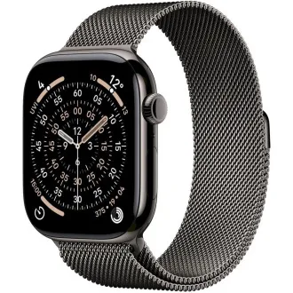 Apple Watch Series 11 GPS Mobilfunk 46mm Schiefer Titanium Gehäuse mit Schiefer Milanese Loop - S/M Apple Watch Series 11 GPS Mobilfunk 46mm Schiefer Titanium Gehäuse mit Schiefer Milanese Loop - S/M
