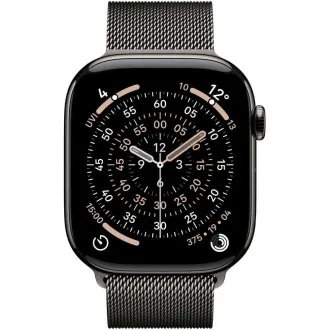Apple Watch Series 11 GPS Mobilfunk 46mm Schiefer Titanium Gehäuse mit Schiefer Milanese Loop - S/M Apple Watch Series 11 GPS Mobilfunk 46mm Schiefer Titanium Gehäuse mit Schiefer Milanese Loop - S/M