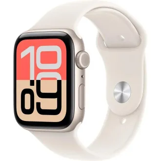 Apple Watch SE 3 GPS Mobilfunk 44mm Starlight Aluminium Gehäuse mit Starlight Sport Band - S/M Apple Watch SE 3 GPS Mobilfunk 44mm Starlight Aluminium Gehäuse mit Starlight Sport Band - S/M