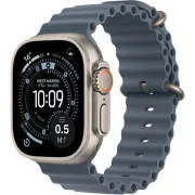 Apple Watch Ultra 3 GPS   Cellular 49mm Natural Titanium Gehäuse mit Anchor Blue Ocean Band