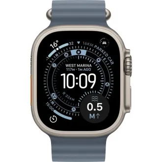 Apple Watch Ultra 3 GPS Cellular 49mm Natural Titanium Gehäuse mit Anchor Blue Ocean Band Apple Watch Ultra 3 GPS Cellular 49mm Natural Titanium Gehäuse mit Anchor Blue Ocean Band