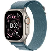 Apple Watch Ultra 3 GPS   Cellular 49mm Natural Titanium Gehäuse mit Hellblau Alpine Loop - groß