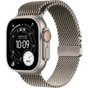Apple Watch Ultra 3 GPS   Cellular 49mm Natural Titanium Gehäuse mit Natural Titanium Milanese Loop - groß