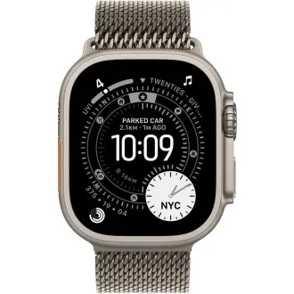 Apple Watch Ultra 3 GPS Cellular 49mm Natural Titanium Gehäuse mit Natural Titanium Milanese Loop - groß Apple Watch Ultra 3 GPS Cellular 49mm Natural Titanium Gehäuse mit Natural Titanium Milanese Loop - groß