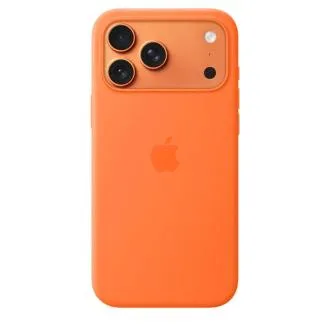 Apple iPhone 17 Pro Max Silikonhülle mit MagSafe – Orange Apple iPhone 17 Pro Max Silikonhülle mit MagSafe – Orange