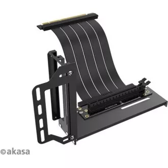 AKASA RISER BLACK PRO, Vertikaler GPU-Halter + Premium PCIe 3.0 Riser-Kabel AKASA RISER BLACK PRO, Vertikaler GPU-Halter + Premium PCIe 3.0 Riser-Kabel
