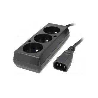 Verlängerungskabel 3x230V für UPS (IEC320-C14), 30cm Verlängerungskabel 3x230V für UPS (IEC320-C14), 30cm