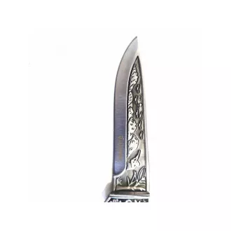 Jagdmesser mit verzierter Klinge, 27 cm