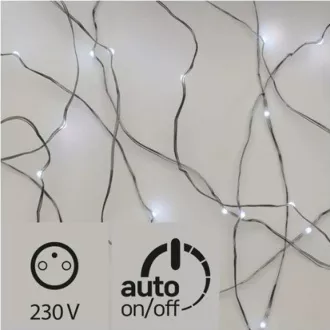 EMOS ZY1427T 100LED Weihnachtskette Kupfer Nano, kaltweiß, Timer