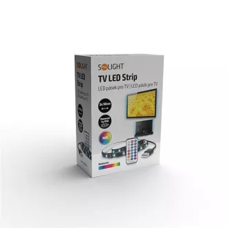 Solight LED RGB Streifen für TV, 2x 50cm, USB, Schalter, Fernbedienung Solight LED RGB Streifen für TV, 2x 50cm, USB, Schalter, Fernbedienung