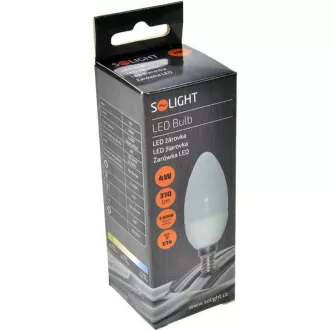 Solight LED-Lampe, Kerze, 4W, E14, 3000K, 340lm Solight LED-Lampe, Kerze, 4W, E14, 3000K, 340lm