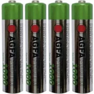 AgfaPhoto wiederaufladbare NiMH-Batterien AAA, 900mAh, Blister 4 Stk.