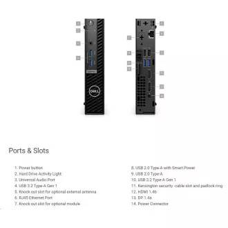 DELL PC OptiPlex Micro 7010 MFF/TPM/i3-13100T/8GB/256GB SSD/65W/WLAN/Kb/Maus/W11 Pro/3Y PS NBD DELL PC OptiPlex Micro 7010 MFF/TPM/i3-13100T/8GB/256GB SSD/65W/WLAN/Kb/Maus/W11 Pro/3Y PS NBD