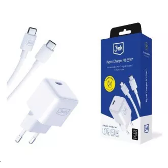 3mk Netzwerk-Ladegerät Hyper Charger PD 25W USB-C-Kabel 3mk Netzwerk-Ladegerät Hyper Charger PD 25W USB-C-Kabel