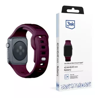 3mk Uhrenarmband für Apple 42/44/45/49 mm Mulberry