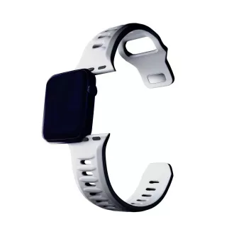 3mk Uhrenarmband für Apple 42/44/45/49 mm Weiß