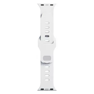 3mk Uhrenarmband für Apple 42/44/45/49 mm Weiß
