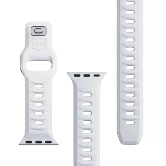 3mk Uhrenarmband für Apple 42/44/45/49 mm Weiß