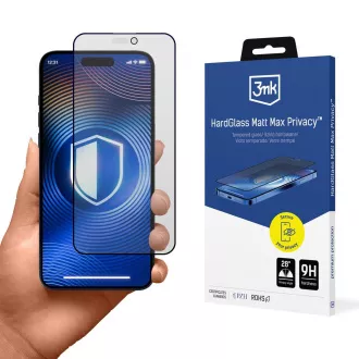 3mk gehärtetes Glas HardGlass Matt Max Datenschutz für Apple iPhone 15 Pro Max 3mk gehärtetes Glas HardGlass Matt Max Datenschutz für Apple iPhone 15 Pro Max