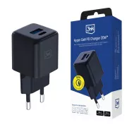 3mk Netzwerk-Ladegerät Hyper GaN Charger 20W, schwarz